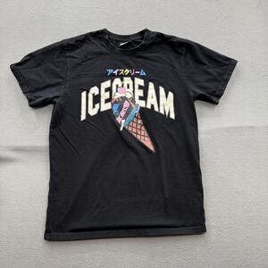 Icecream Shirt Mens‎ Medium Black Japanese Logo Ice Cream Cone Graphic Tee